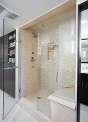 Los Angeles Bathroom Shower - Designed by Odeau Interior Design