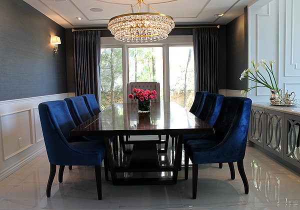 Award-winnning Los Angeles Dinning Room - Designed by Odeau Interior Design