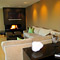 Livingroom Interior Design with Sectional Sofa and Fireplace